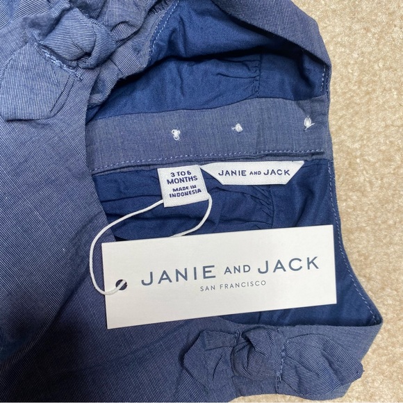 Janie and Jack NWT blue sleeveless embroidered fit and flare dress sz 3-6 months - Picture 8 of 8